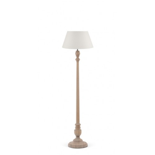Highgate Floor Lamp, Seasoned Oak & Henry 15'' Shade in WW