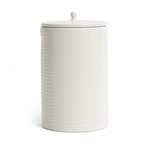 Lewes Medium Ceramic Jar with Lid - Grey