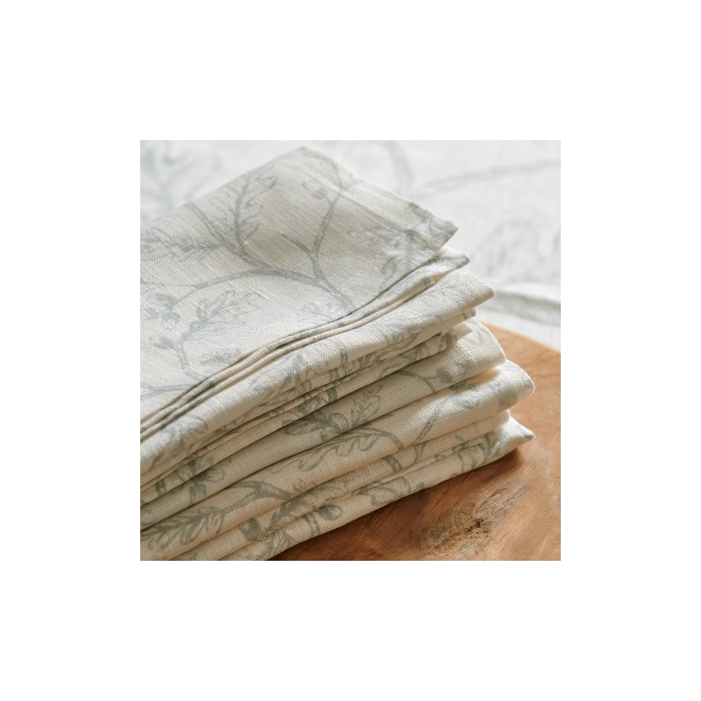 Emily Linen Napkins Francesca Flax Blue - Set of 6