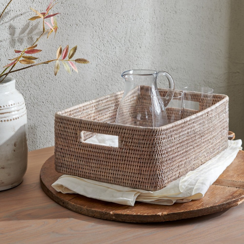 Ashcroft Rectangular Box Tray 43x31cm - Silver Reed