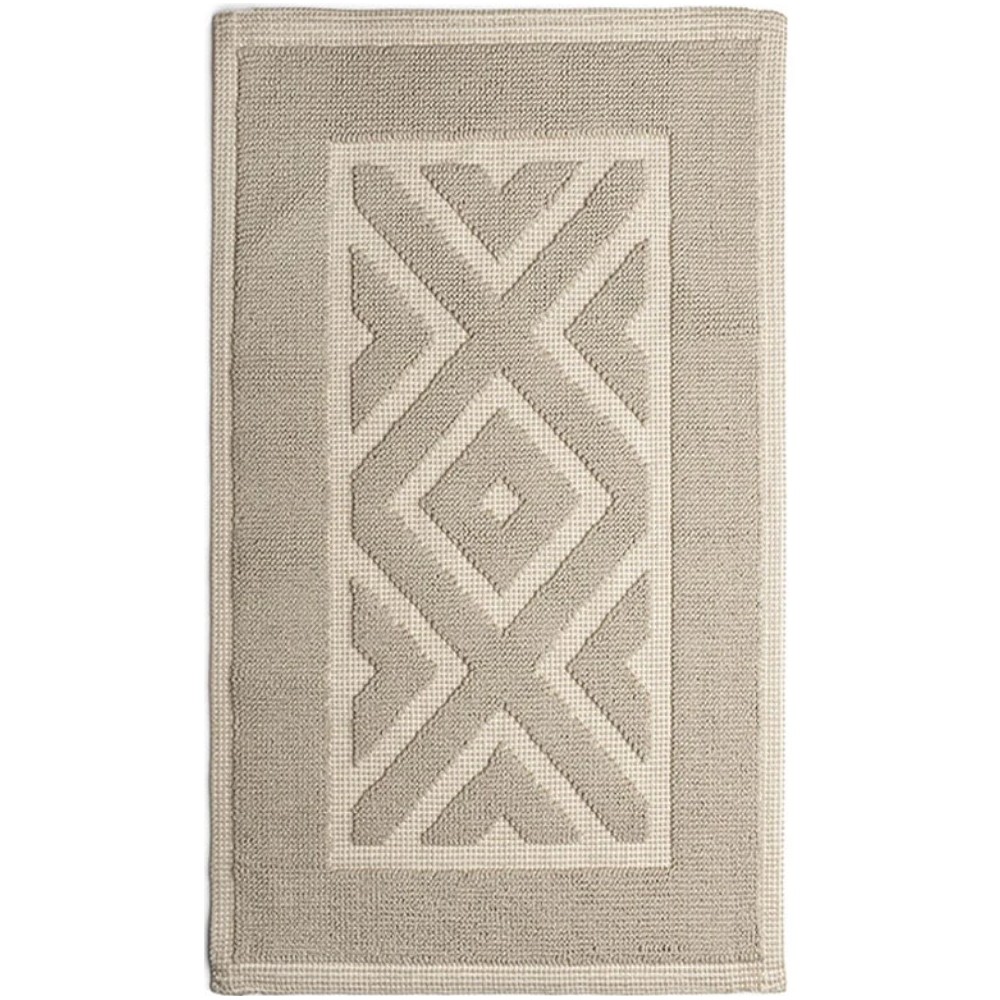 tapis de bains coton MASTRO RAPHAEL - ROMBI 70 x 140 cm bianco