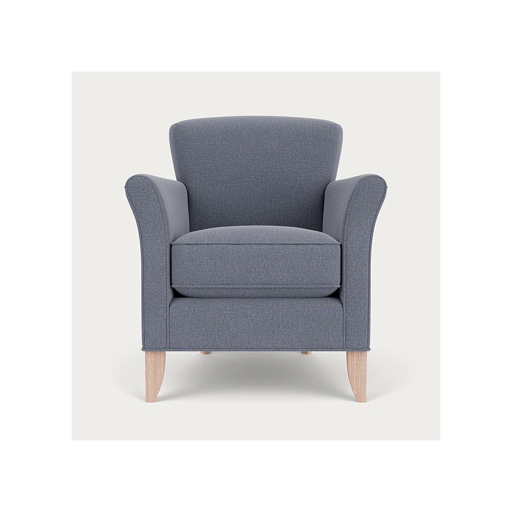 Matilda Armchair - Linara Smoke - Pale Oak