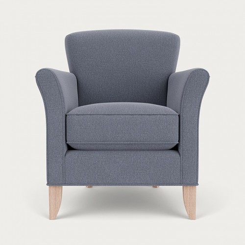Matilda Armchair - Linara Smoke - Pale Oak
