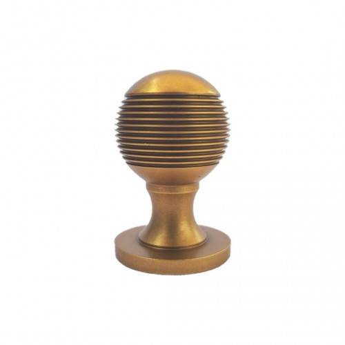 Barlow Half Beehive Knob - Flattened Brass
