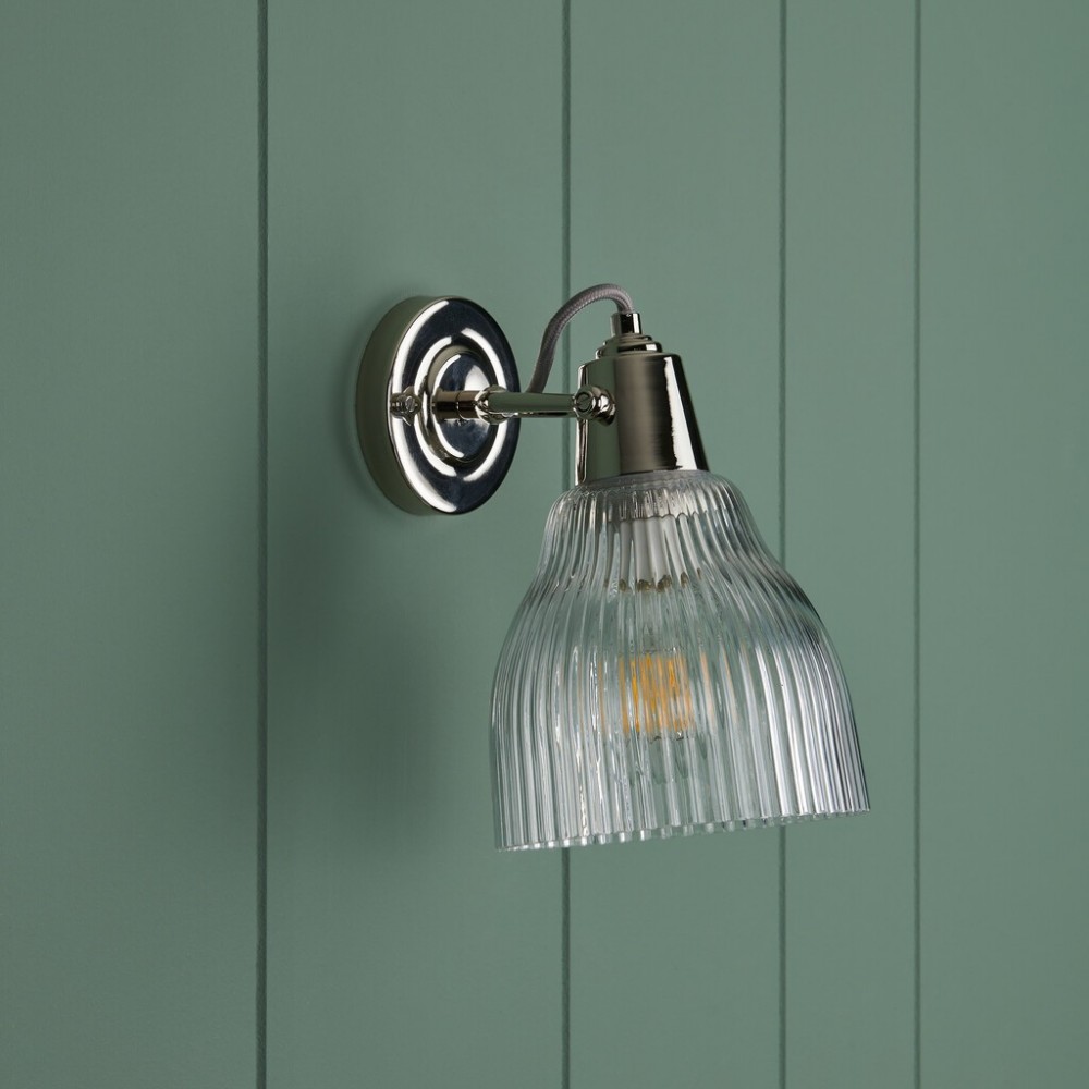 Shaftesbury Ribbed Wall Light - Chrome